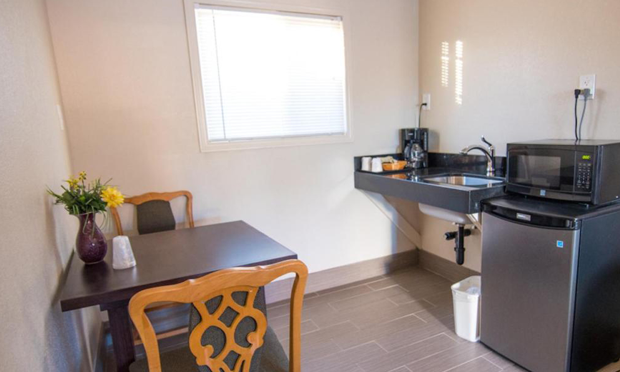 Room with Kitchen Amenities
